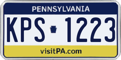 PA license plate KPS1223