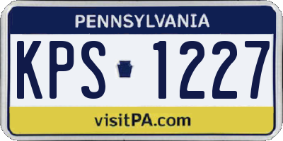 PA license plate KPS1227