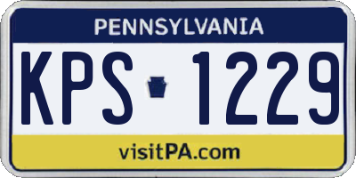 PA license plate KPS1229