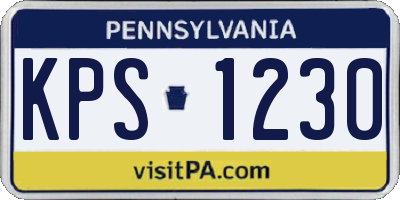 PA license plate KPS1230