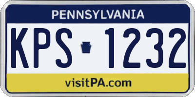 PA license plate KPS1232
