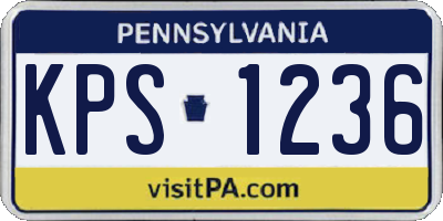 PA license plate KPS1236