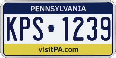 PA license plate KPS1239