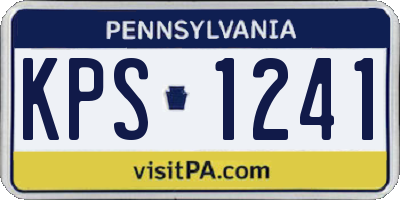 PA license plate KPS1241