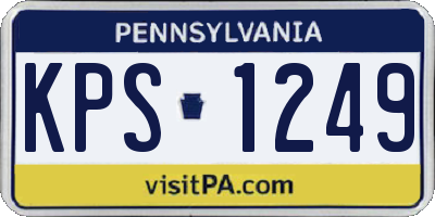 PA license plate KPS1249