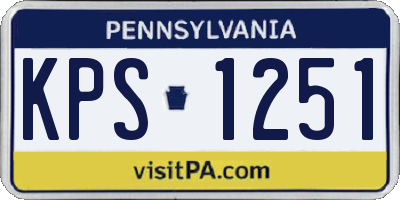 PA license plate KPS1251