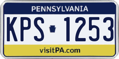 PA license plate KPS1253
