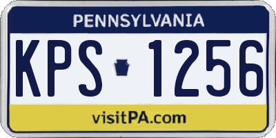 PA license plate KPS1256