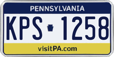 PA license plate KPS1258