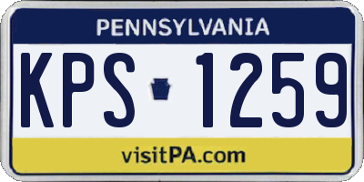 PA license plate KPS1259