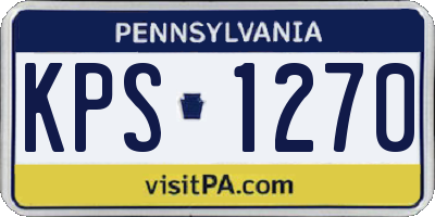 PA license plate KPS1270