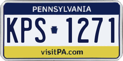 PA license plate KPS1271