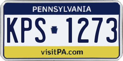 PA license plate KPS1273