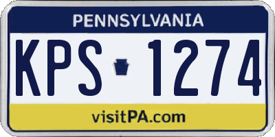 PA license plate KPS1274