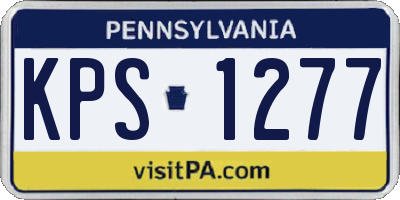 PA license plate KPS1277