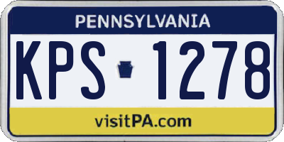 PA license plate KPS1278