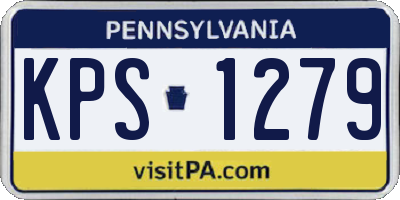 PA license plate KPS1279