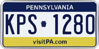 PA license plate KPS1280