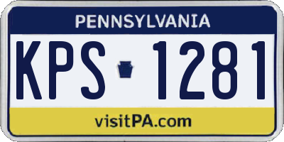 PA license plate KPS1281