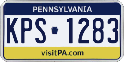 PA license plate KPS1283