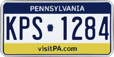 PA license plate KPS1284