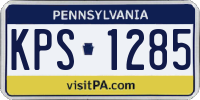 PA license plate KPS1285