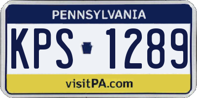 PA license plate KPS1289
