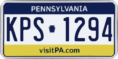 PA license plate KPS1294