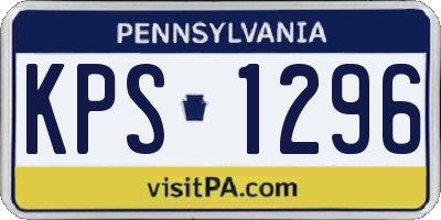 PA license plate KPS1296