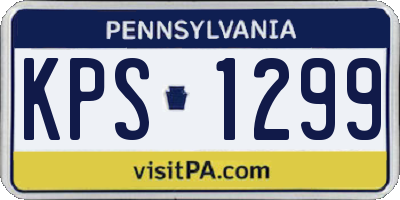 PA license plate KPS1299