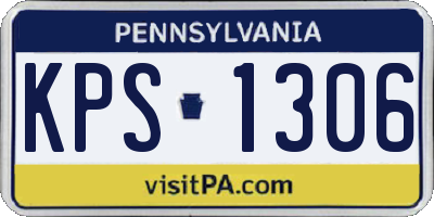 PA license plate KPS1306
