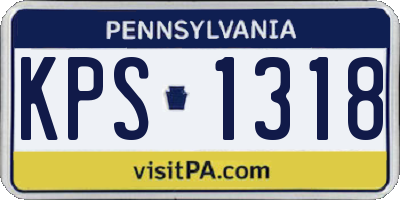 PA license plate KPS1318