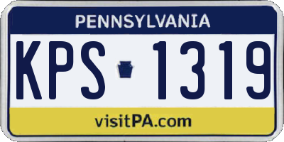 PA license plate KPS1319