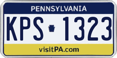 PA license plate KPS1323
