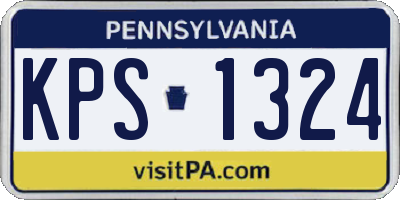 PA license plate KPS1324