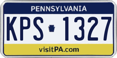 PA license plate KPS1327