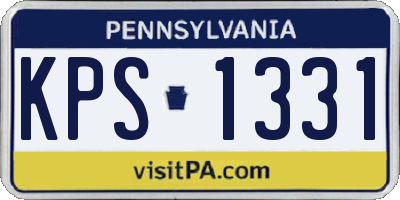 PA license plate KPS1331