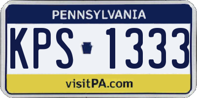 PA license plate KPS1333