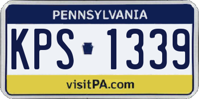 PA license plate KPS1339