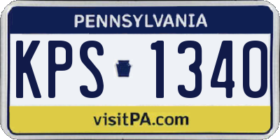 PA license plate KPS1340