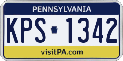 PA license plate KPS1342