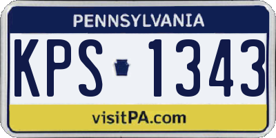 PA license plate KPS1343