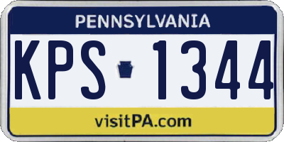 PA license plate KPS1344