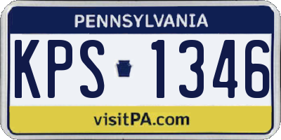 PA license plate KPS1346