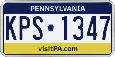 PA license plate KPS1347