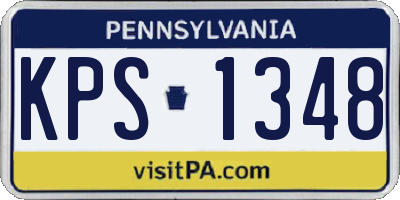 PA license plate KPS1348