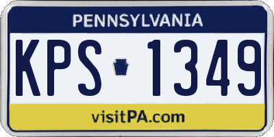 PA license plate KPS1349