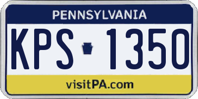 PA license plate KPS1350