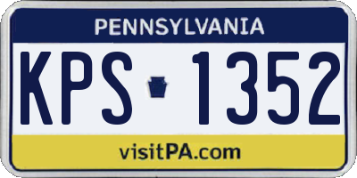 PA license plate KPS1352