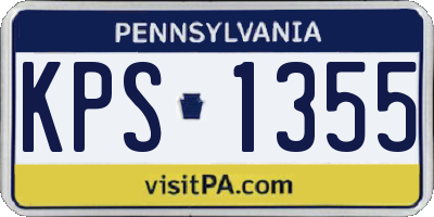 PA license plate KPS1355